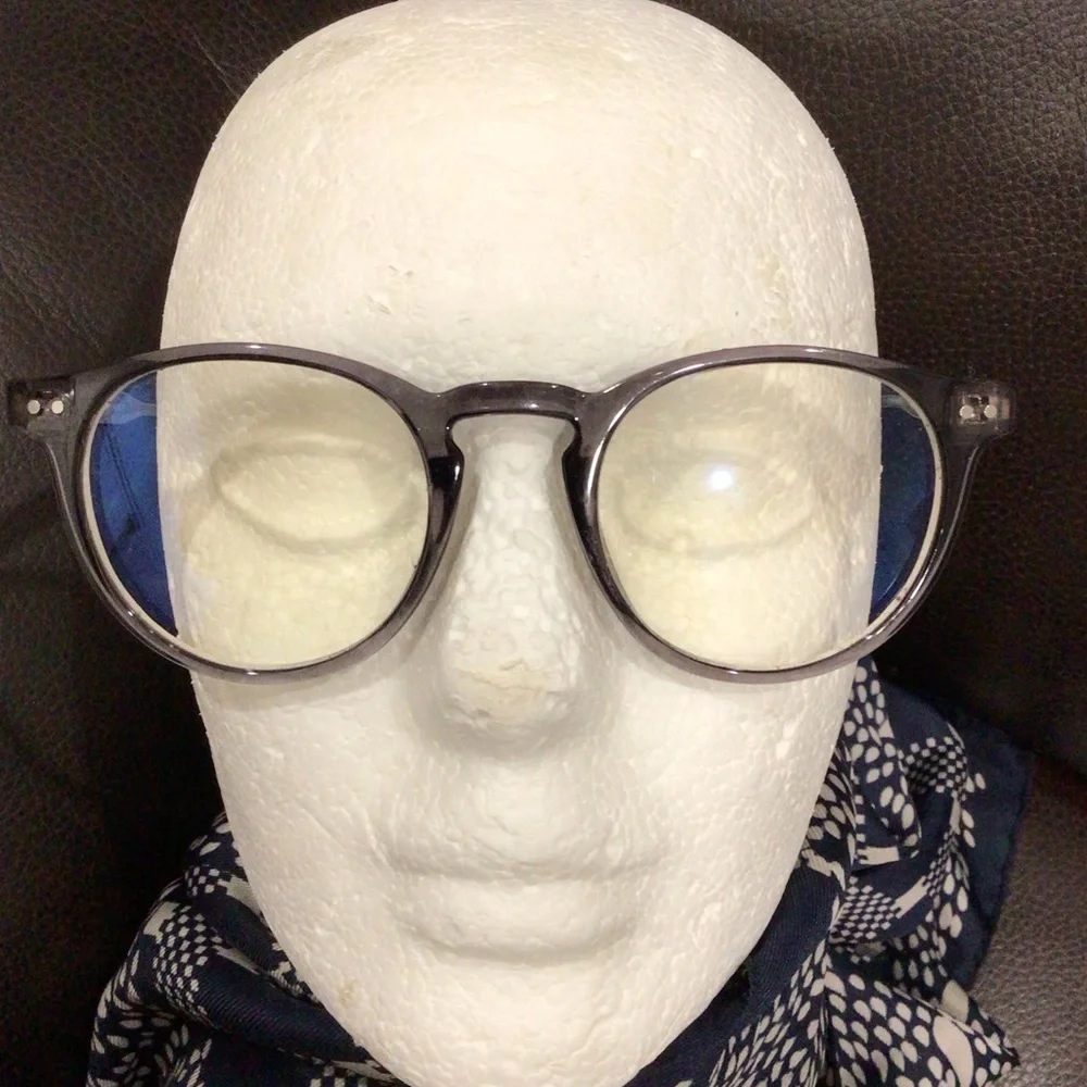 Compliments by DIFF Smoke Crystal Round Blue Light Eyeglasses